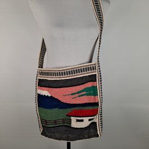 Boho Woven Wool Tribal Crossbody Messenger Bag